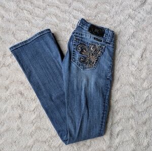 Miss Me Women's Boot Cut Jeans with Embroidered Pocket